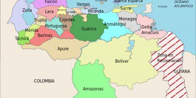 کا نقشہ امریکہ وینزویلا