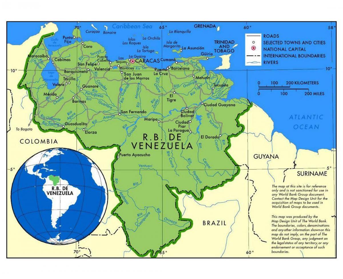 کا نقشہ نقشہ ڈی وینزویلا