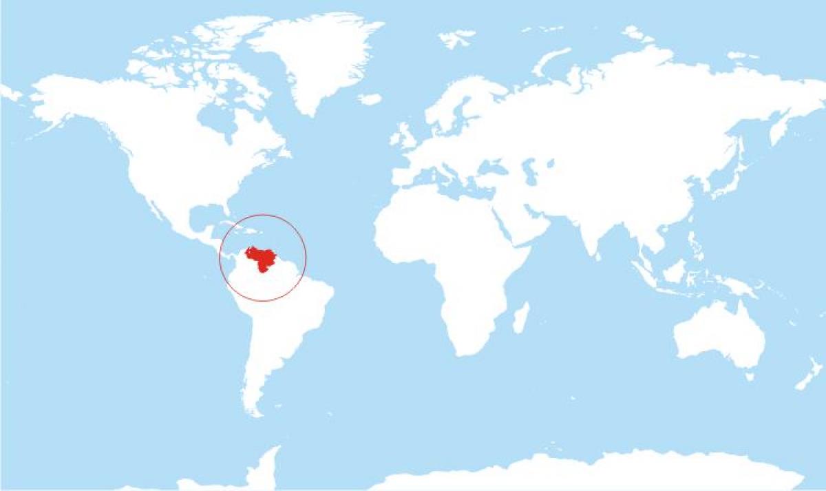 نقشہ وینزویلا کے مقام پر دنیا