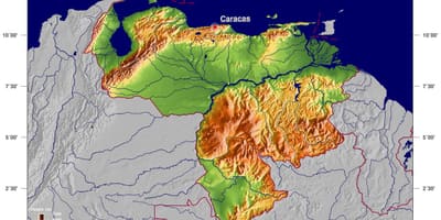 نقشہ کی جسمانی نقشہ وینزویلا کے