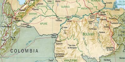 کا نقشہ وینزویلا دریا