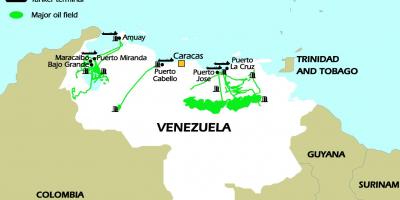 وینزویلا کے تیل کے ذخائر کا نقشہ